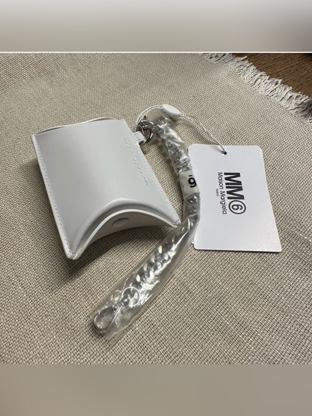 MM6 MAISON MARGIELA white pillow box coin pouch